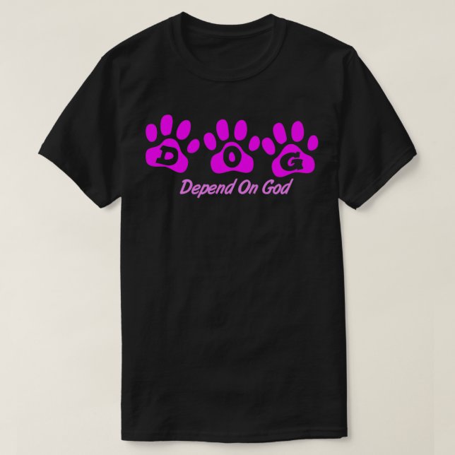Camiseta El perro rosa depende de Dios (Diseño del anverso)