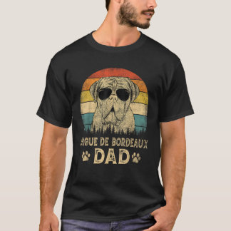Camiseta El perro vintage de Burdeos a papá ama al padre