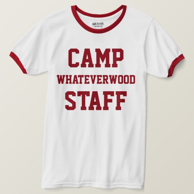Camiseta El personal del Camp Whateverwood rojo oscuro (Anverso del diseño)