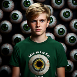 Camiseta El personalizable espeluznante mantiene un ojo fue