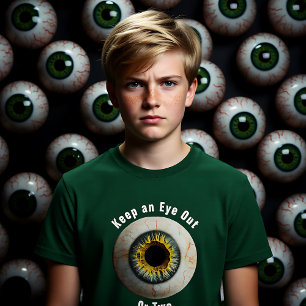 Camiseta El personalizable espeluznante mantiene un ojo fue