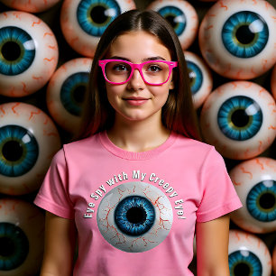 Camiseta El personalizable espeluznante mantiene un ojo fue