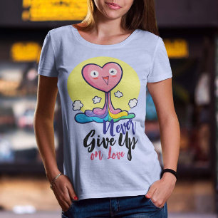 Camiseta El personalizable nunca se rinde ante el amor