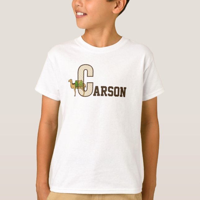 Camiseta El personalizado de nombres de los niños comienza  (Anverso)