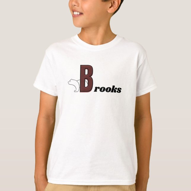 Camiseta El personalizado de nombres de los niños comienza  (Anverso)