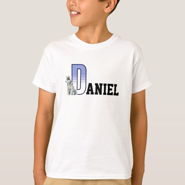 Camiseta El personalizado de nombres de niños comienza con  (Anverso)