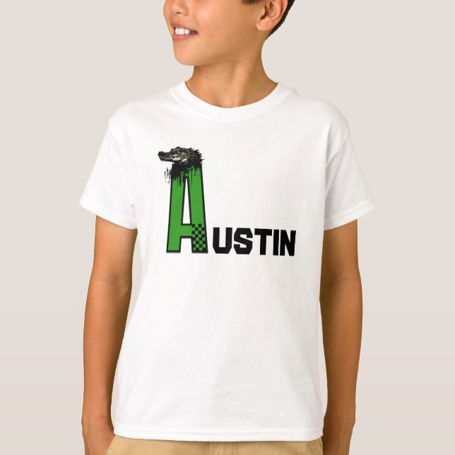 Camiseta El personalizado de nombres de niños comienza con  (Anverso)