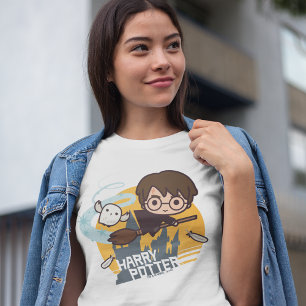 Camiseta El personalizado Harry y Hedwig Flying Past Hogwar
