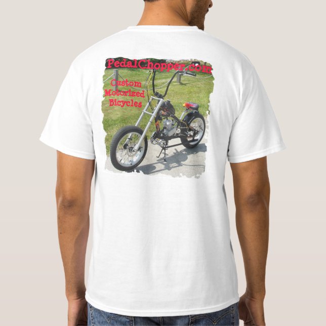 Camiseta El personalizado motorizado monta en bicicleta (Reverso)