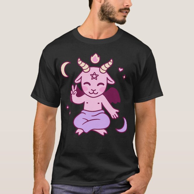 Camiseta El Personalizado satan Kawaii Baphomet (Anverso)