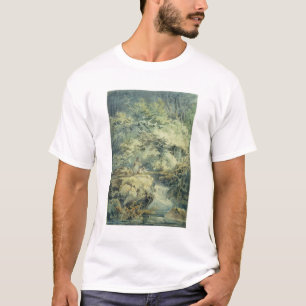 Camiseta El pescador, 1794 (w/c sobre el grafito en el