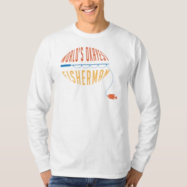Camiseta El pescador más occidental del mundo pesca a papá (Anverso)