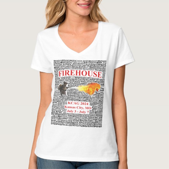 Camiseta El petardo femenino y sus amigos en KCAG 2024 (Anverso)