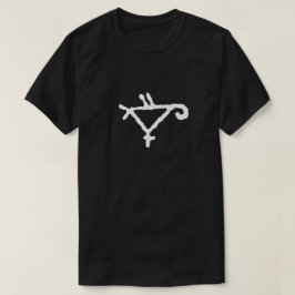 Camiseta El petroglifo de un loro estilizado