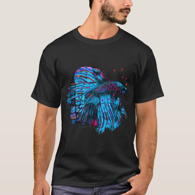Camiseta El pez azul sopló burbujas (Anverso)