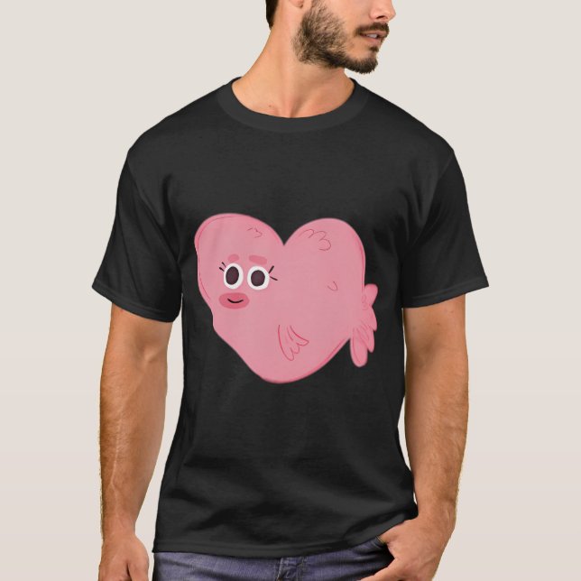 Camiseta El pez corazón de San Valentín (Anverso)