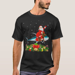Camiseta El pez del atún amante Xmas Gracioso Atún de Santa