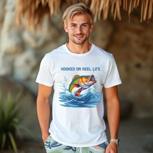 Camiseta El pez enganchado en Reel Life-Fisherman Core-