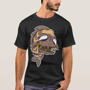 Camiseta El pez monstruo marrón