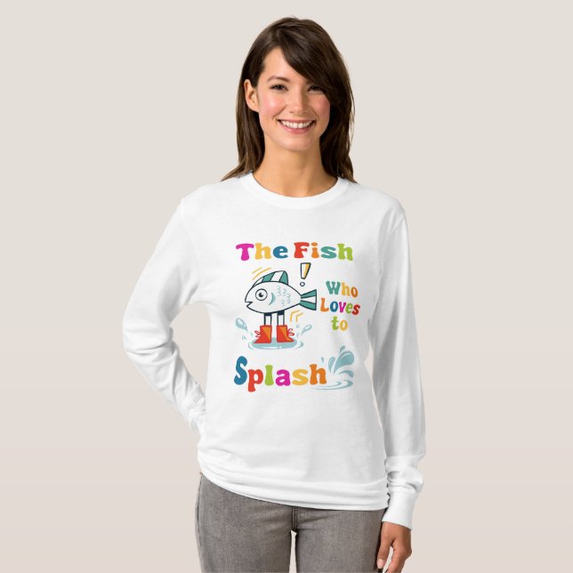 Camiseta El pez que adora salpicar (Anverso completo)