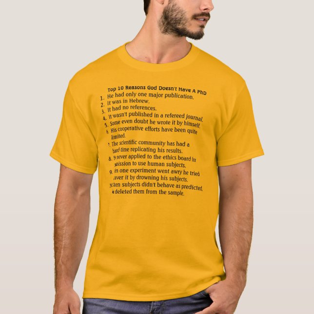 Camiseta El PhD de dios (Anverso)