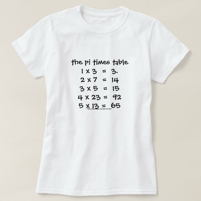 Camiseta el pi mide el tiempo de la tabla (Diseño del anverso)