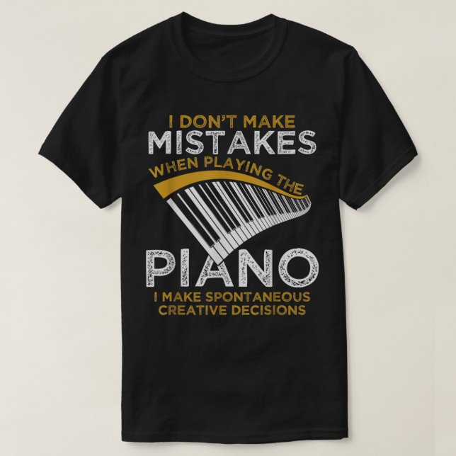 Camiseta El pianista del teclado regala un piano músico mus (Diseño del anverso)