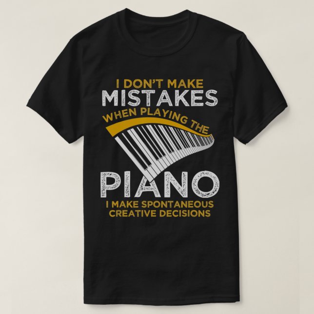 Camiseta El pianista del teclado regala un piano músico mus (Diseño del anverso)