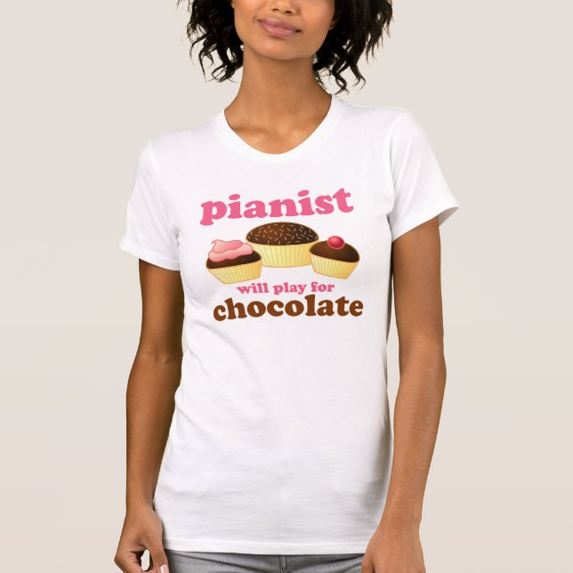Camiseta El pianista jugará para el chocolate (Anverso)
