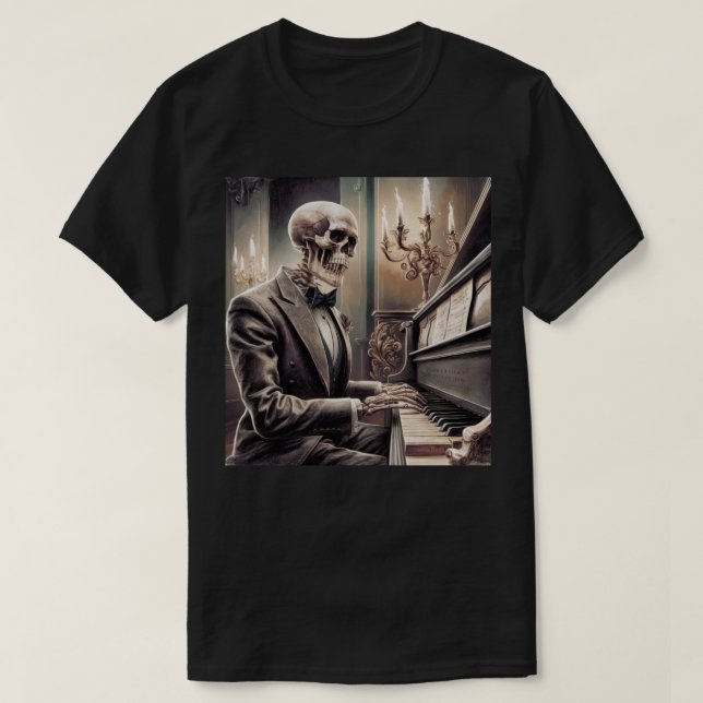 Camiseta El pianista muerto (Diseño del anverso)