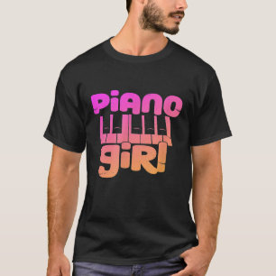 Camiseta El piano Chica Shirt Gracioso teclado pianista reg