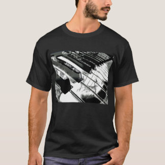 Camiseta El piano cierra negro del regalo de la música del