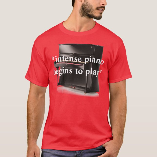 Camiseta el piano del *intense comienza al play* (Anverso)