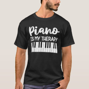 Camiseta El Piano Es Mi Terapia Famosa Música De Mujeres Pi