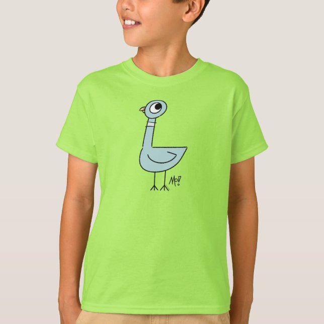 Camiseta El pichón clásico de los niños Lime (Anverso)