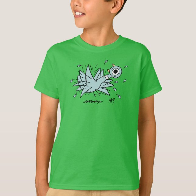 Camiseta El pichón Freakout Kids Green (Anverso)