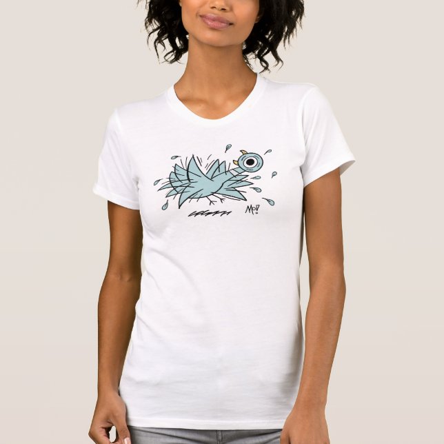 Camiseta El pichón Freakout La delgada de las mujeres se po (Anverso)