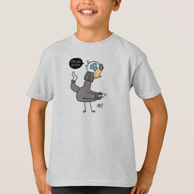 Camiseta El pichón, soy un artista de niños como una camise (Anverso)