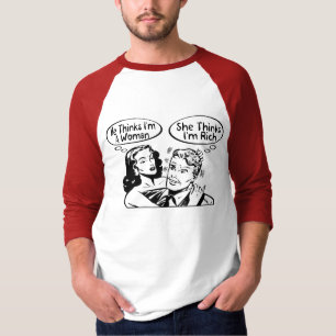 Camiseta Él piensa que ella piensa