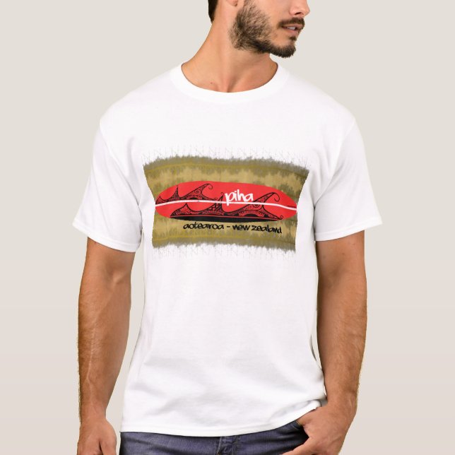 Camiseta el piha agita la tabla hawaiana (Anverso)
