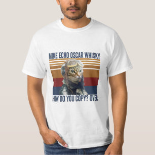 Camiseta El piloto de gatos Mike Echo Oscar Whisky Cómo Cop