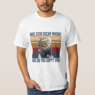Camiseta El piloto de gatos Mike Echo Oscar Whisky Cómo Cop