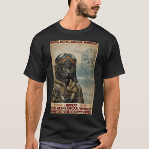 Camiseta El piloto de gatos Mike Echo Oscar Whisky Cómo Cop