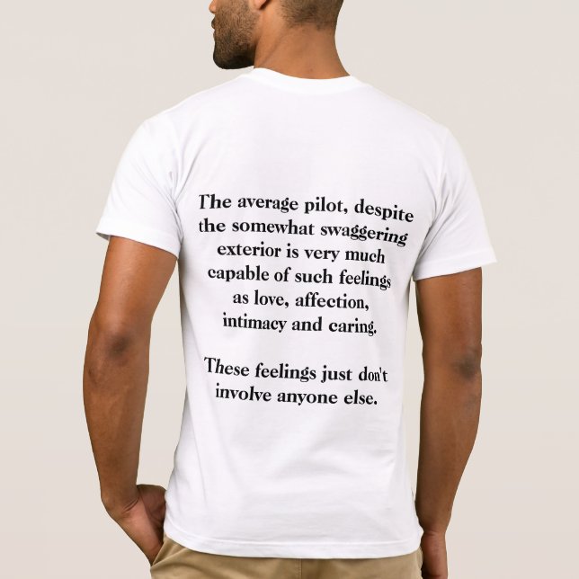 Camiseta El piloto medio, a pesar de algo swaggering (Reverso)