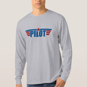 Camiseta El piloto se va volando la insignia - aviación