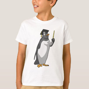 Camiseta El pingüino como profesor con puntero