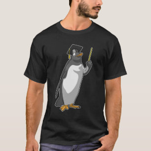 Camiseta El pingüino como profesor con puntero