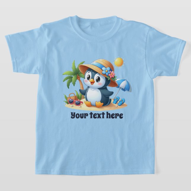 Camiseta El pingüino de playa más lindo agrega chicas de te (Distribución)