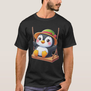 Camiseta El pingüino en el patio de recreo girando en torno
