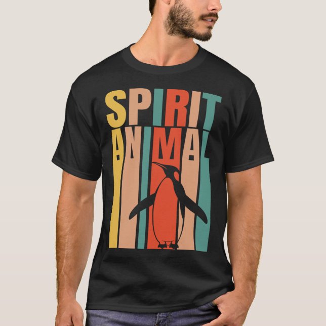 Camiseta El pingüino es mi retro espiritual animal (Anverso)